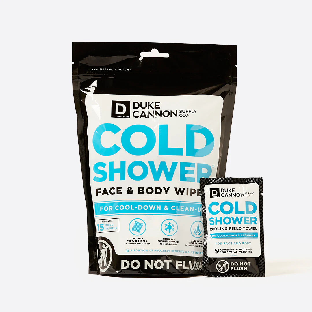 Duke Cannon Cold Shower Wipes