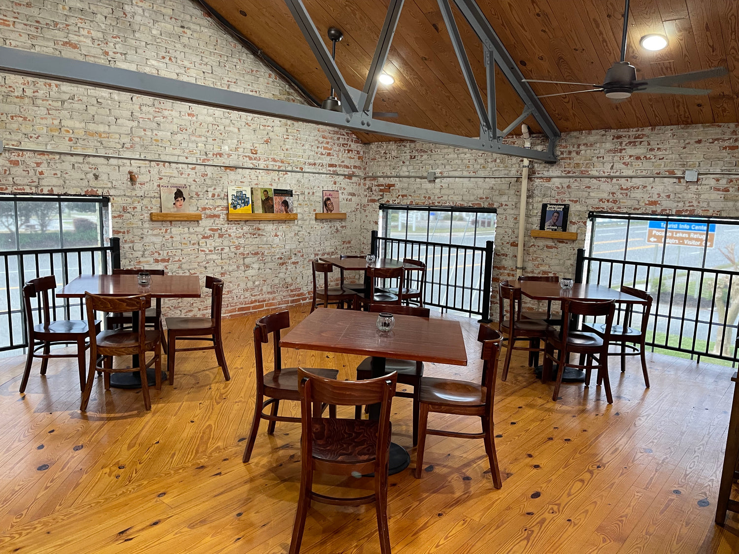 Seating area upstairs at Inner Banks Mercantile