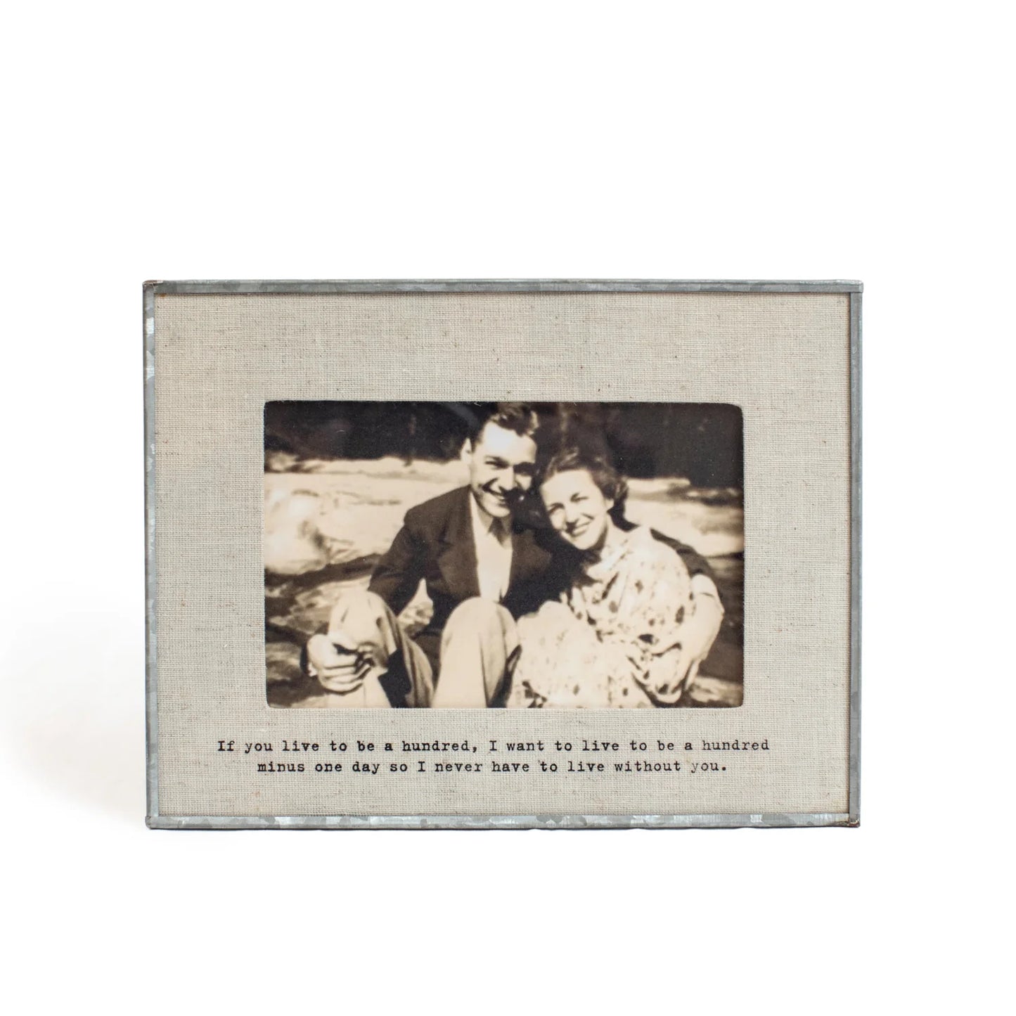 Sugarboo & Co. Glass Linen Photo Frame