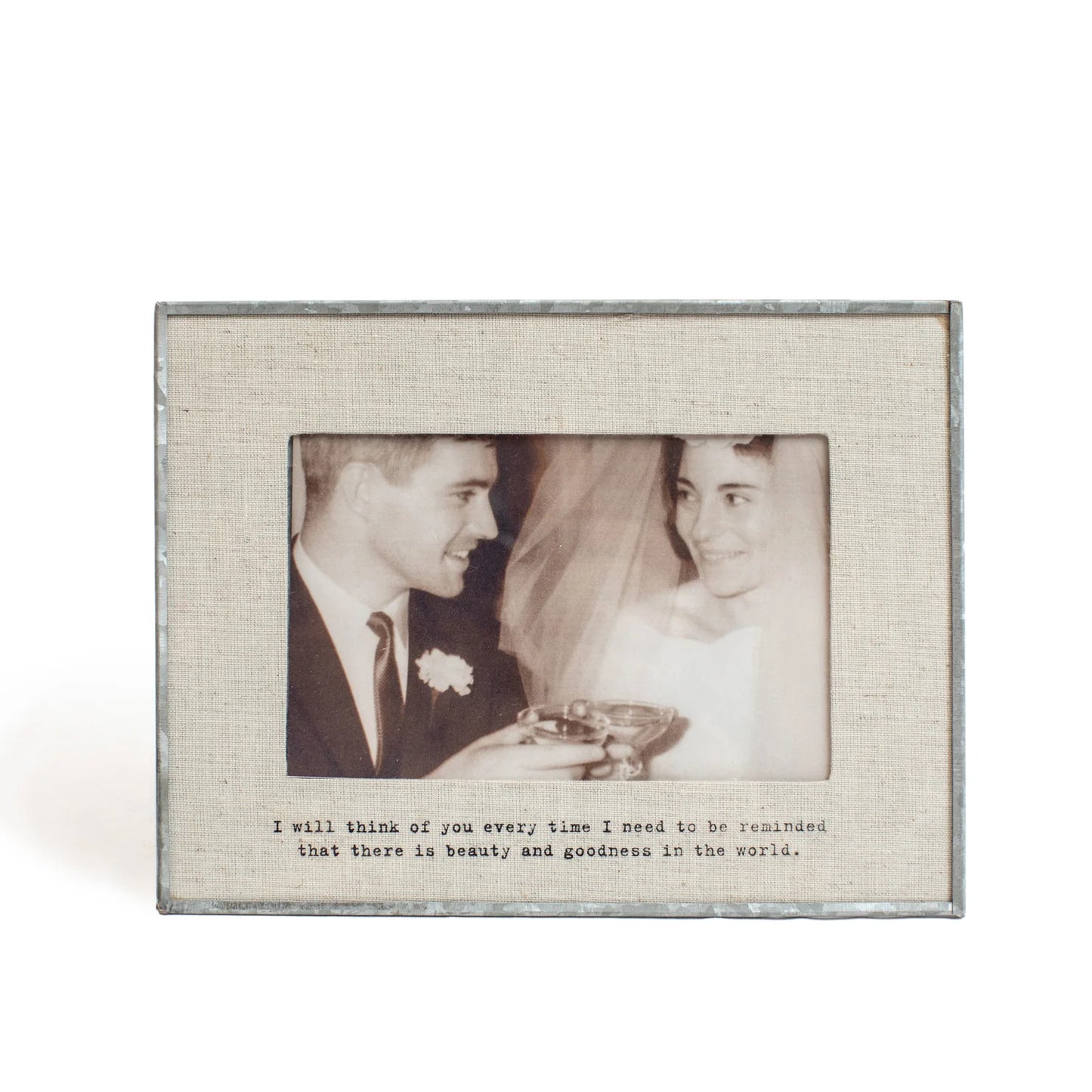 Sugarboo & Co. Glass Linen Photo Frame