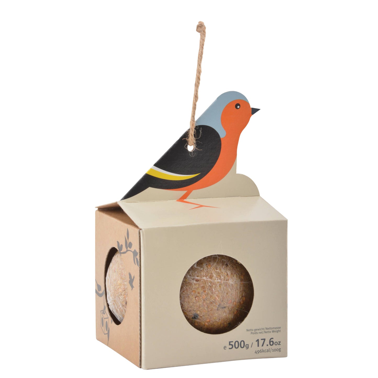 Giant Suet Ball 500 GR in Feeder, Cardboard, 4 Asst. Styles