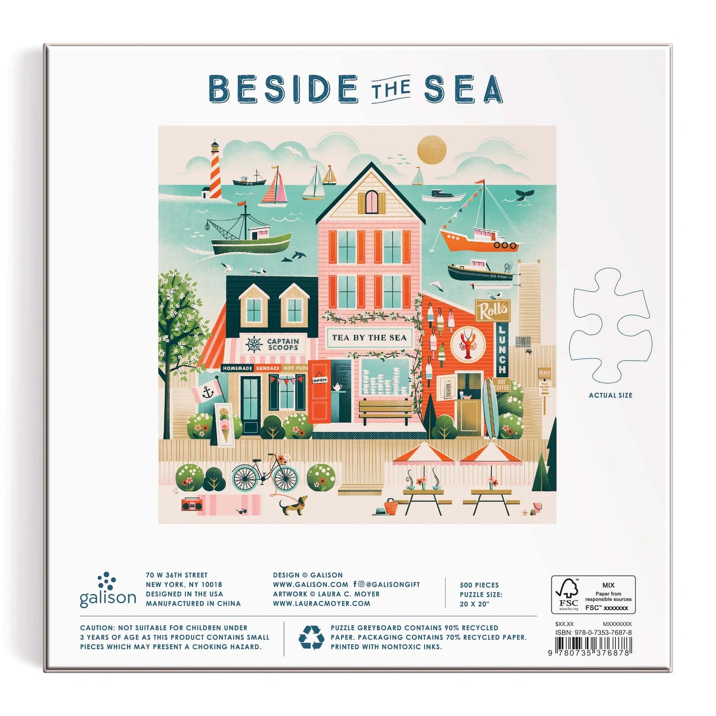 Galison Beside the Sea 500 Piece Puzzle