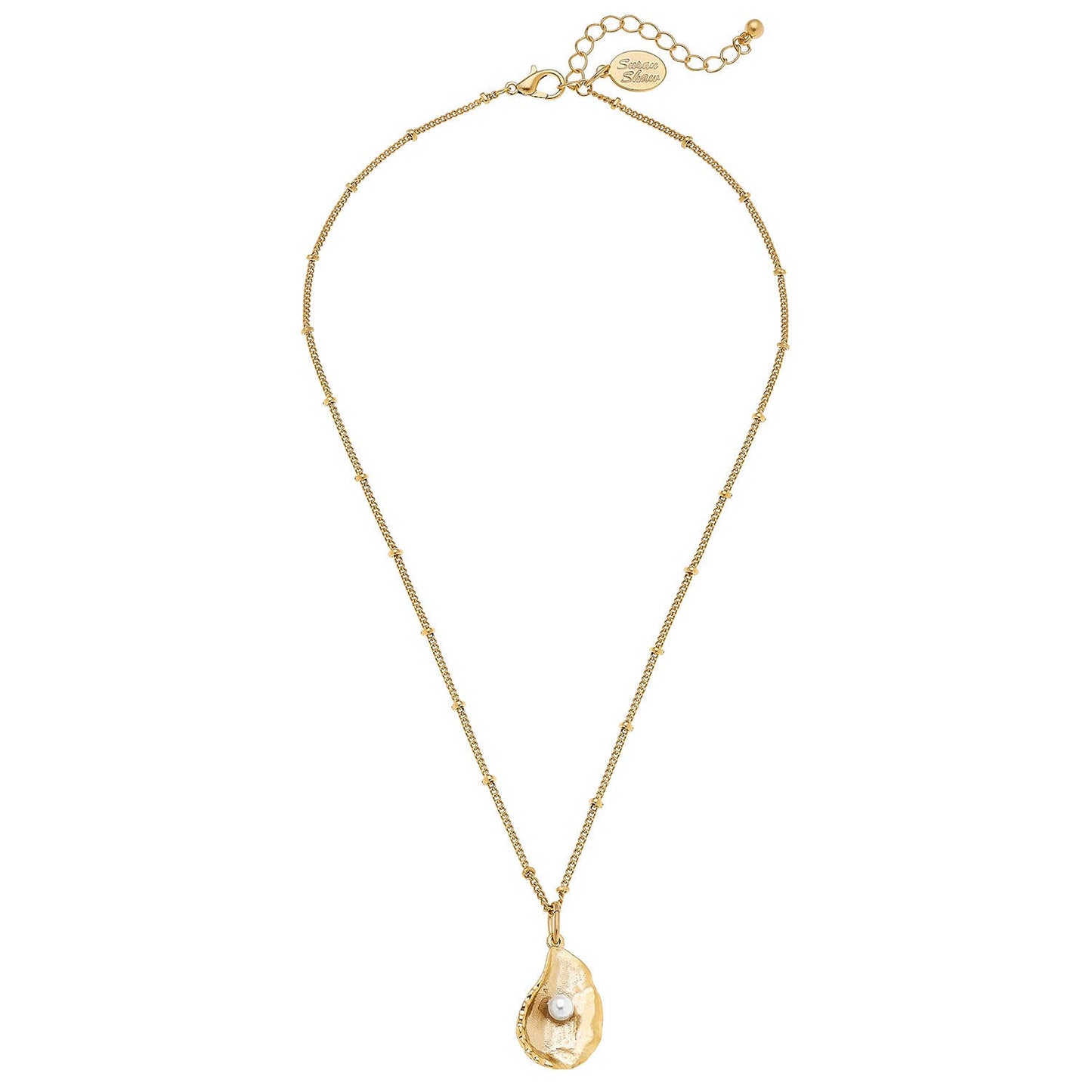 Susan Shaw Hand Cast Gold Oyster Necklace