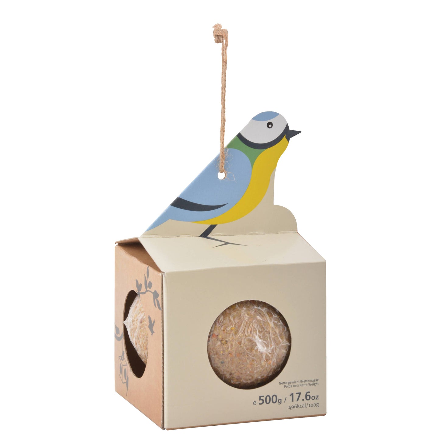 Giant Suet Ball 500 GR in Feeder, Cardboard, 4 Asst. Styles