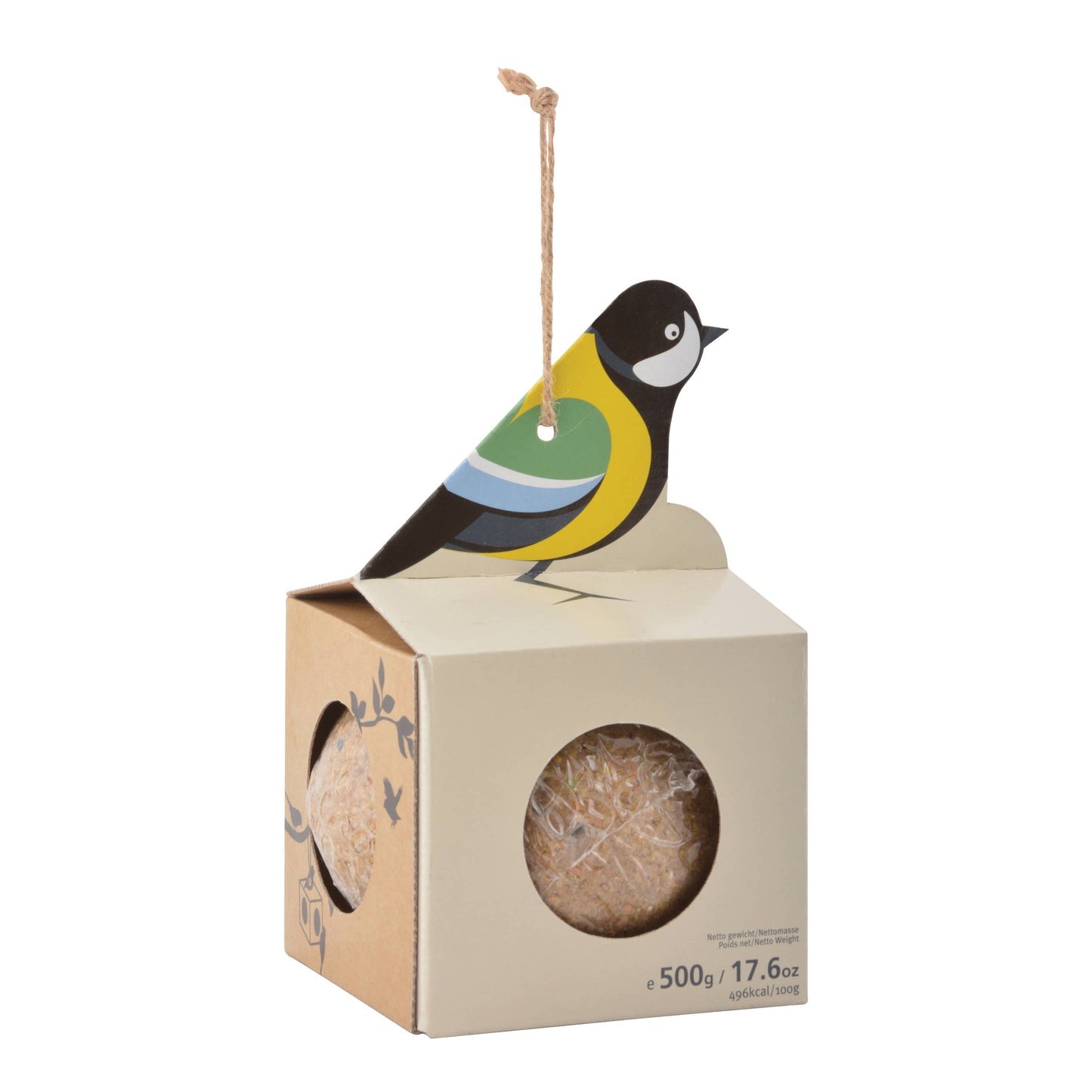 Giant Suet Ball 500 GR in Feeder, Cardboard, 4 Asst. Styles