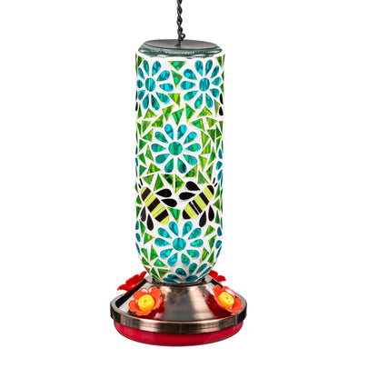 Mosaic Glass Hummingbird Feeder