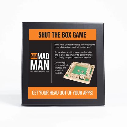 Shut The Box Game | Classic Wooden Dice Tile Game