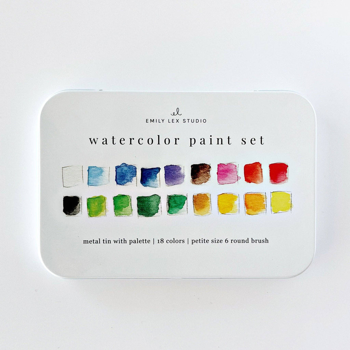 18 Color Watercolor Paint Set with Brush
