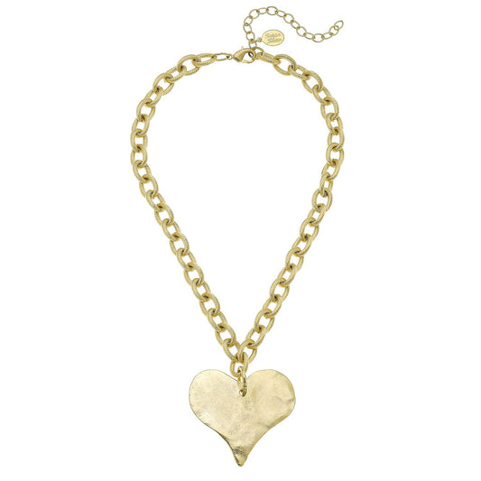 Susan Shaw Gold Heart Necklace