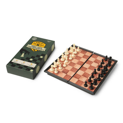 Bunkhouse King of the Hill Magnetic Travel Chess and Checkers Set