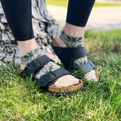 Daisy Dunes Bohemian Spring Floral Ankle Socks - Lace Haden Socks