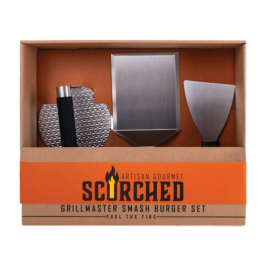 Scorched GrillMaster Smash Burger Kit | Meat Press Gift Set