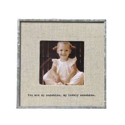 Sugarboo & Co. Glass Linen Photo Frame